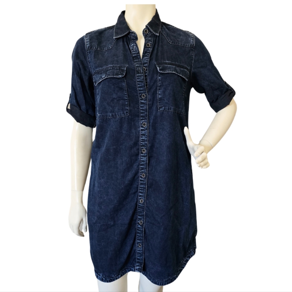 Denim Button Up Mini Dress